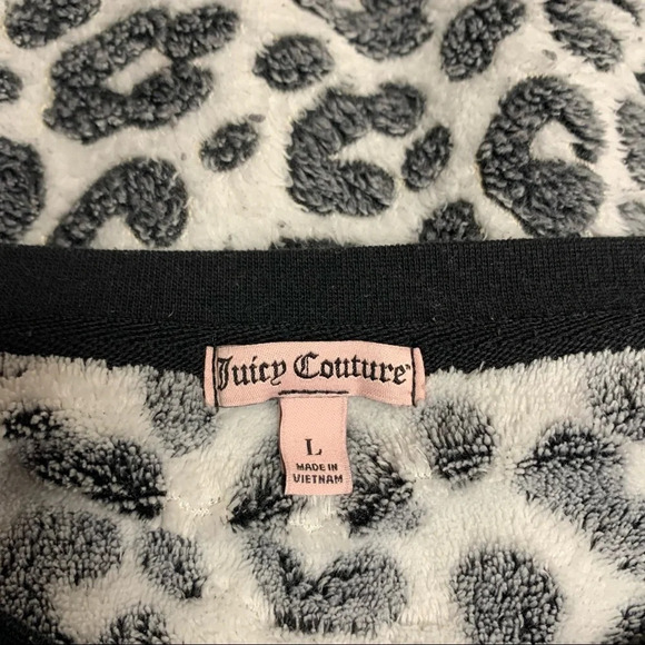 Juicy Couture fuzzy sweater size L black/gray/white - Picture 5 of 8